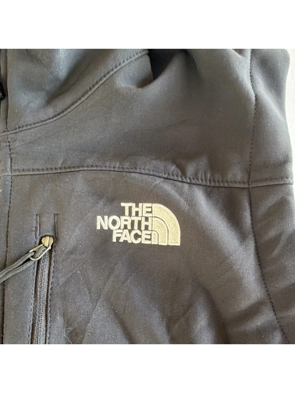 The North Face Men’s Black Solid Full Zip Logo Vest Jacket Size M